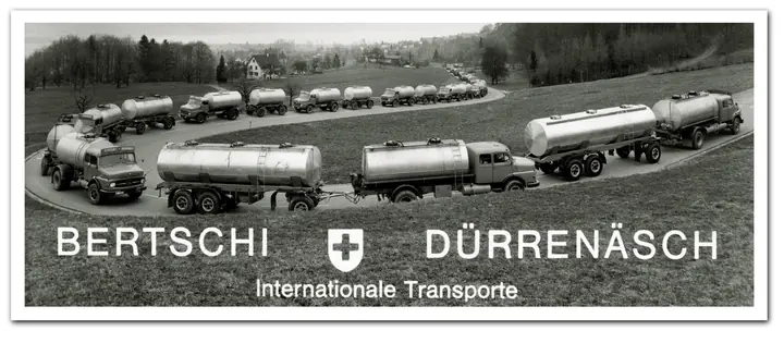 Historische Tankwagenflotte «Bertschi Dürrenäsch – Internationale Transporte»