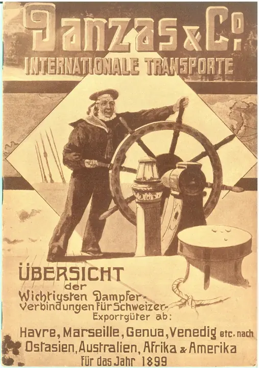 Historisches Plakat «Danzas & Co. Internationale Transporte» von 1899