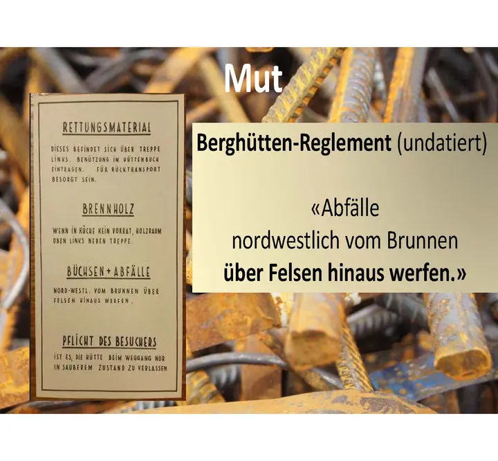 Folie «Mut» aus der Laudatio-Präsentation